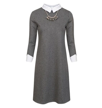 SUKIENKA Z KOŁNIERZEM I NASZYJNIKIEM GRAFITOWA (9339)
