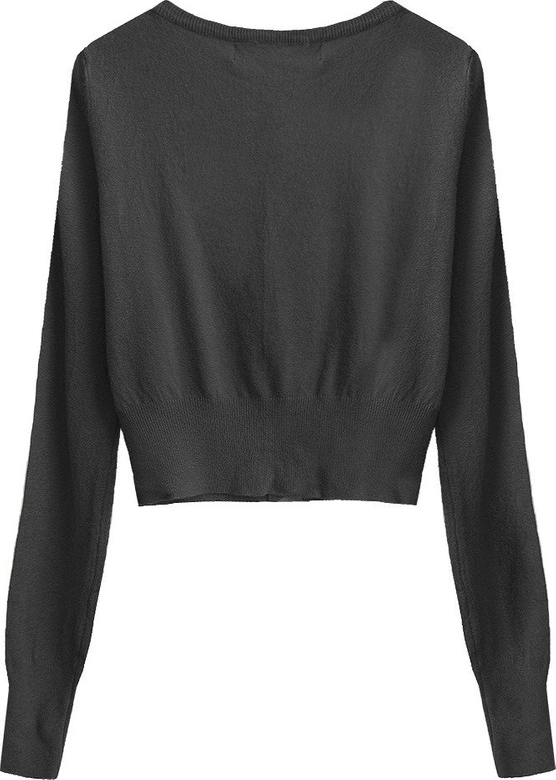 KRÓTKI ZDOBIONY SWETEREK CZARNY (X1518X)