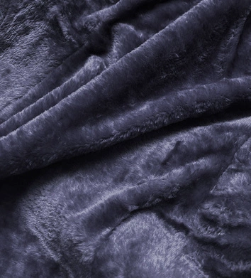 Zimowa kurtka damska z kapturem granatowa (2M-21003)