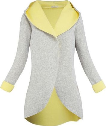 NARZUTKA BLUZA SWEETISSIMA SZARO-ŻÓŁTA (8103-6)