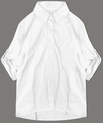 Koszula z ozdobną kokardą na plecach biała (24018)