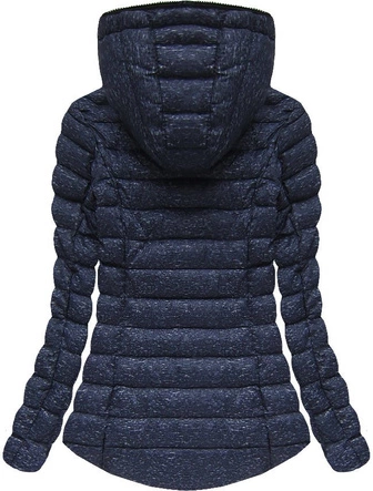 PIKOWANA KURTKA Z KAPTUREM GRANATOWA (7149)