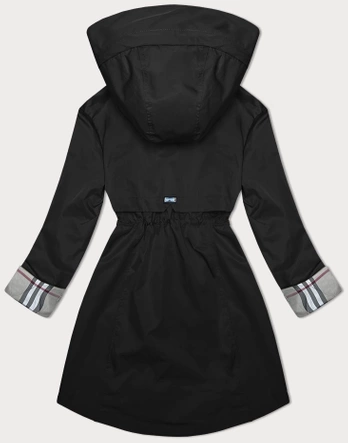 Parka z ozdobną podszewką BH Forever czarna (BH-2401)