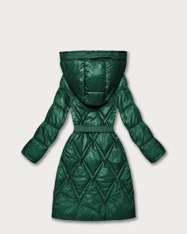 Pikowany płaszcz przejściowy z kapturem Goodlookin zielony (Y3-9215-33)