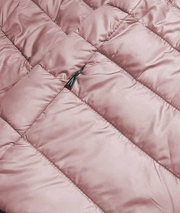 KURTKA DAMSKA Z DZIANINOWYMI ŚCIĄGACZAMI PUDROWY RÓŻ (1863)