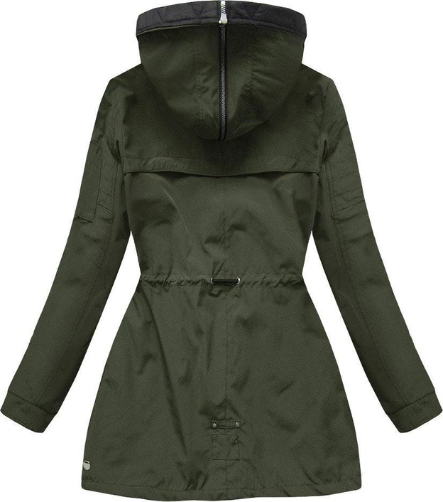 DWUSTRONNA KURTKA Z KAPTUREM KHAKI (W640)