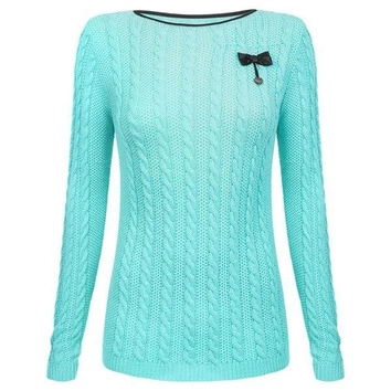 SWETER W WARKOCZE MIĘTOWY (SW018)