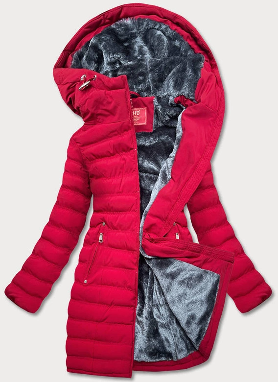 Kurtka zimowa damska czerwona (m-21307)