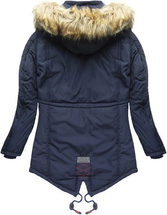 MĘSKA KURTKA ZIMOWA Z KAPTUREM GRANATOWA (999)