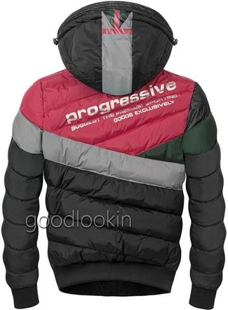 KURTKA ZIMOWA GO START CZARNO-ZIELONA (7509)