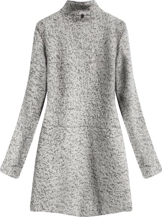 KRÓTKI DAMSKI PŁASZCZ Z KAPTUREM ECRU (516ART)