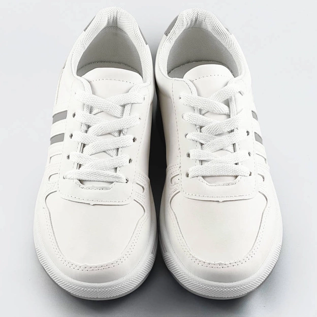 Sportowe buty damskie biało-szare (ad-587)