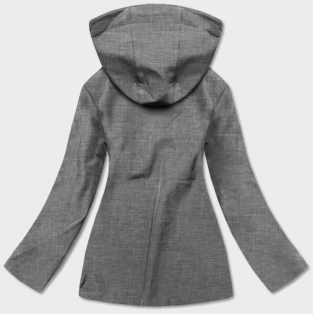 DAMSKA KURTKA NA POLARZE SZARY MELANŻ (HD183-3)