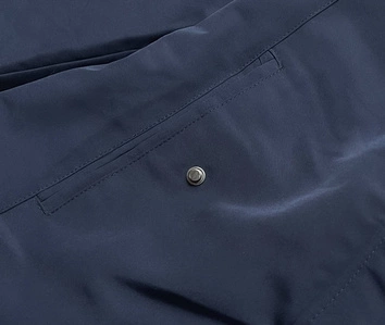 Dwustronna kurtka damska zimowa granatowo-beżowa (2M-21508)