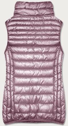 Damska kamizelka ze stójką różowa (B8233-81)