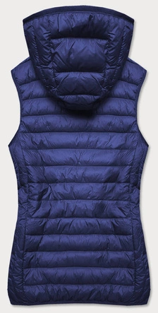 PIKOWANA KAMIZELKA DAMSKA Z KAPTUREM CIEMNONIEBIESKA (13072-215)