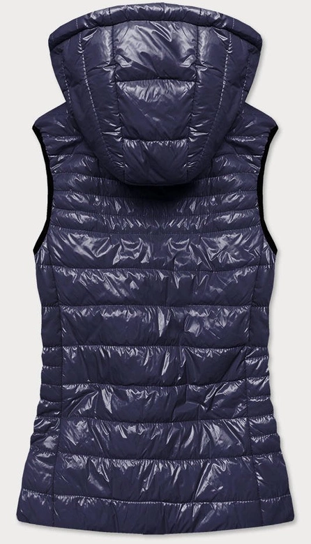 Pikowana kamizelka damska granatowa (6385)