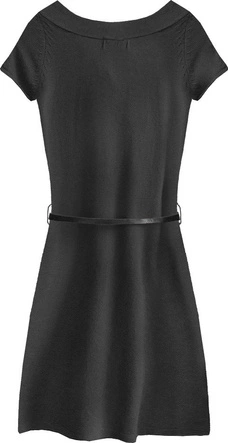 SWETERKOWA SUKIENKA MINI CZARNA (1520)