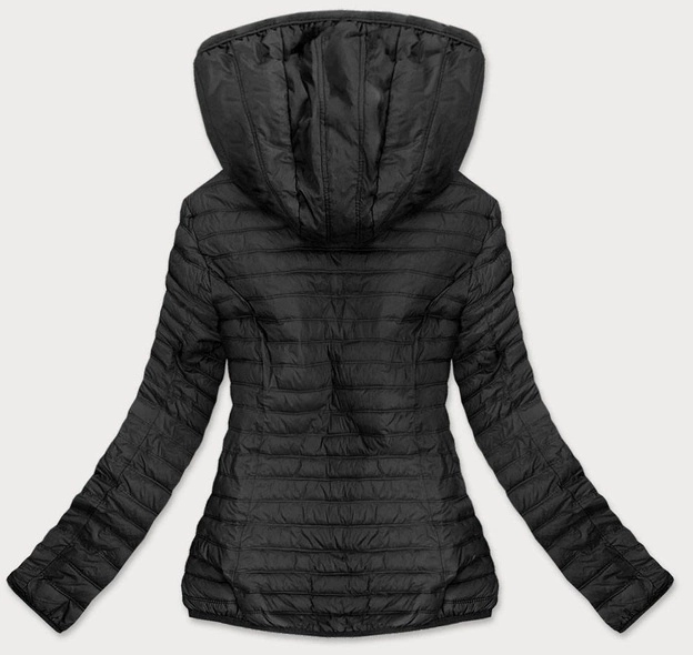 CIENKA PIKOWANA KURTKA DAMSKA CZARNA (B11-1)