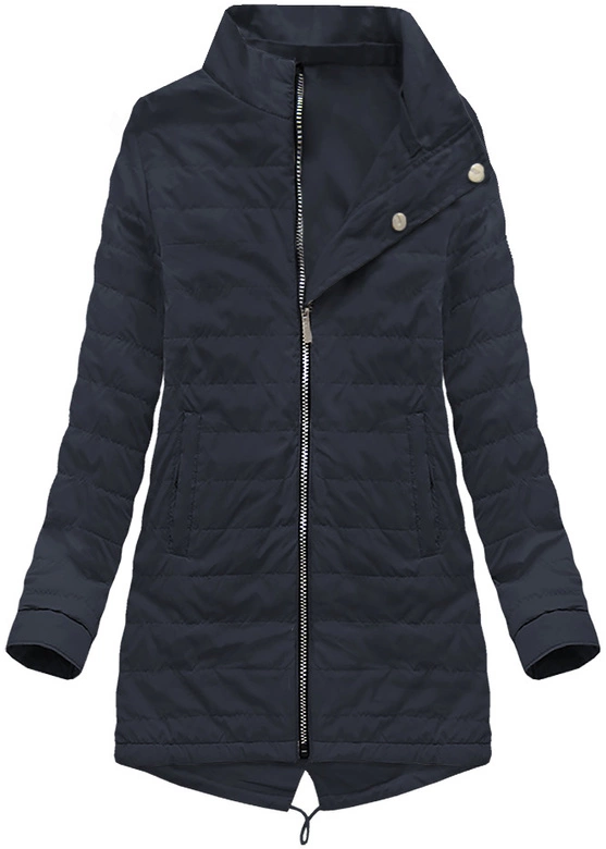 DWUSTRONNA PARKA Z KAPTUREM GRANATOWA (W0233BIG)