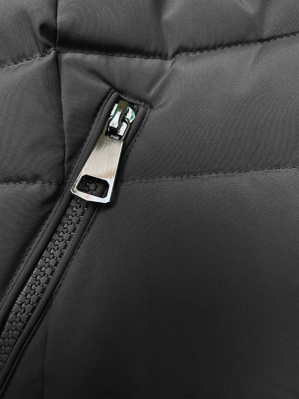 Puchowa zimowa kurtka damska czarna (LHD-23032)