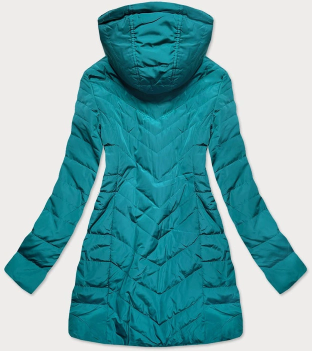 PIKOWANA KURTKA DAMSKA TURKUSOWA (6371)