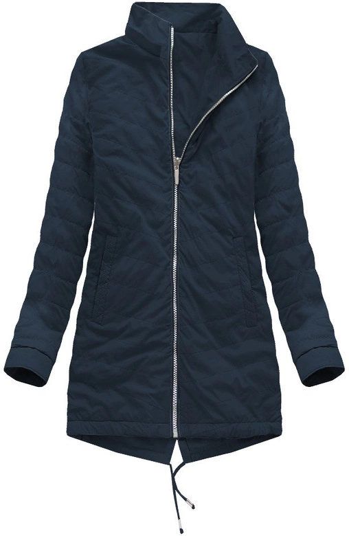 DWUSTRONNA PARKA Z KAPTUREM GRANATOWA (W0231BIG)