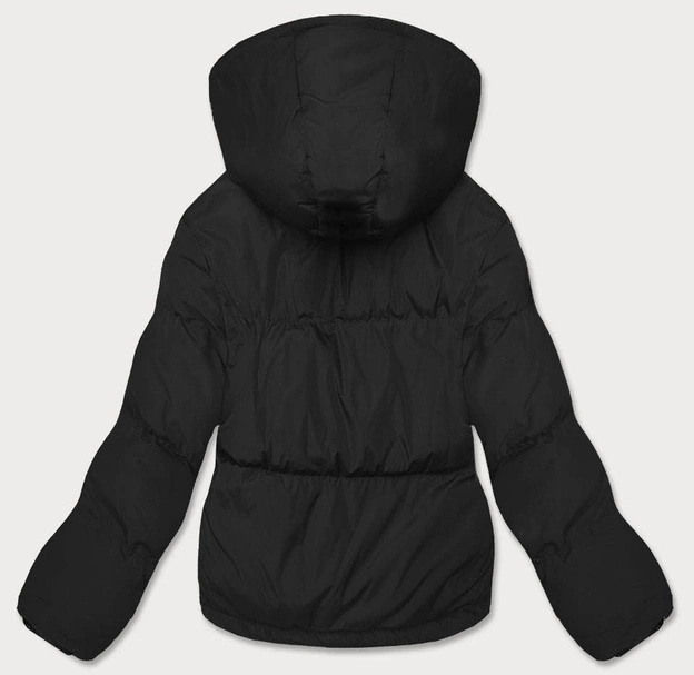 Przejściowa krótka kurtka z kapturem czarna (5M3117-392)