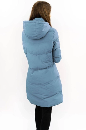 PIKOWANA ZIMOWA KURTKA DAMSKA NIEBIESKA (M-963)