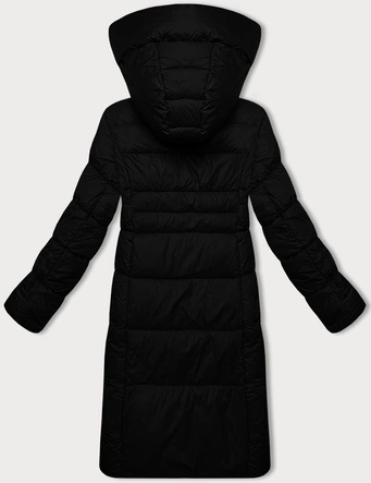 Zimowa kurtka damska z kontrastową podszewką Glakate czarna (LU-238152#)