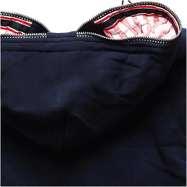 BLUZA Z KAPTUREM GRANATOWA (525A)