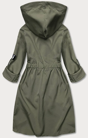 Cienka asymetryczna narzutka damska khaki (B8117-11)