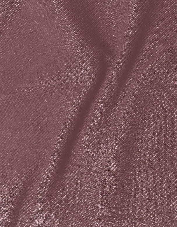 Dopasowana sukienka w prążki z okrągłym dekoltem brudny róż (5131-35)