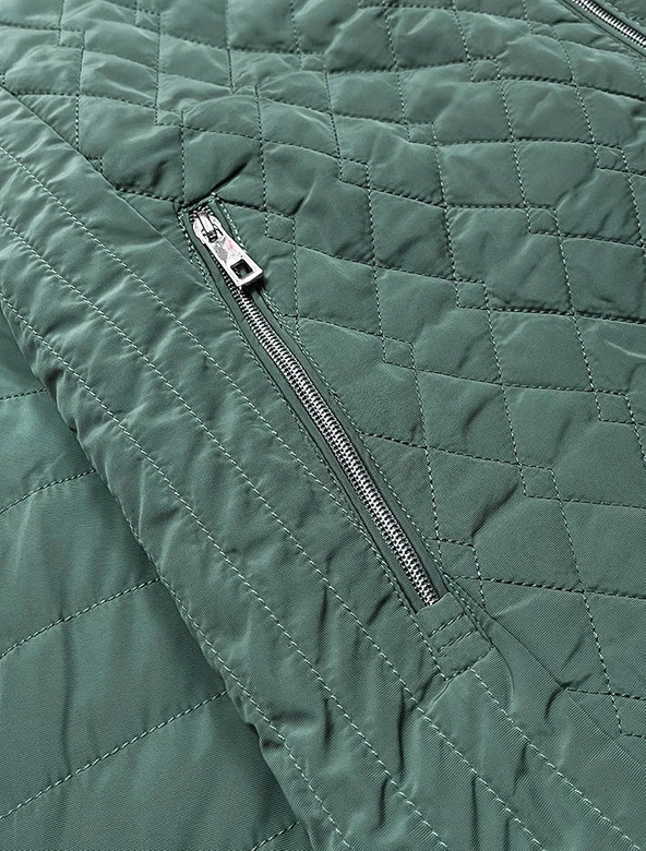 PIKOWANA DAMSKA KURTKA ZIELONA (6370)