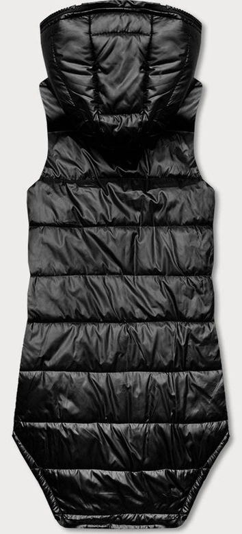 Kamizelka z geometrycznym dołem czarna (B0122-1)