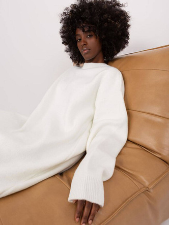 Swetrowa sukienka oversize Rue Paris ecru (0568)