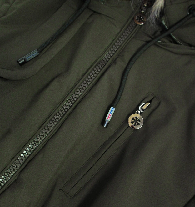 DAMSKA KURTKA ZIMOWA KHAKI (2010-1)