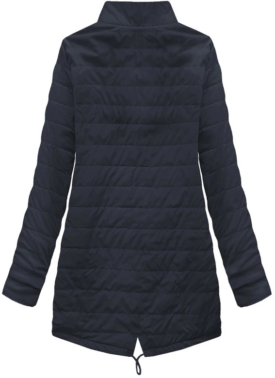 DWUSTRONNA PARKA Z KAPTUREM GRANATOWA (W0233BIG)