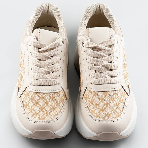 Sportowe buty damskie beżowe (sg-137)