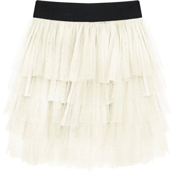 SPÓDNICA Z FALBANAMI ECRU (2231)