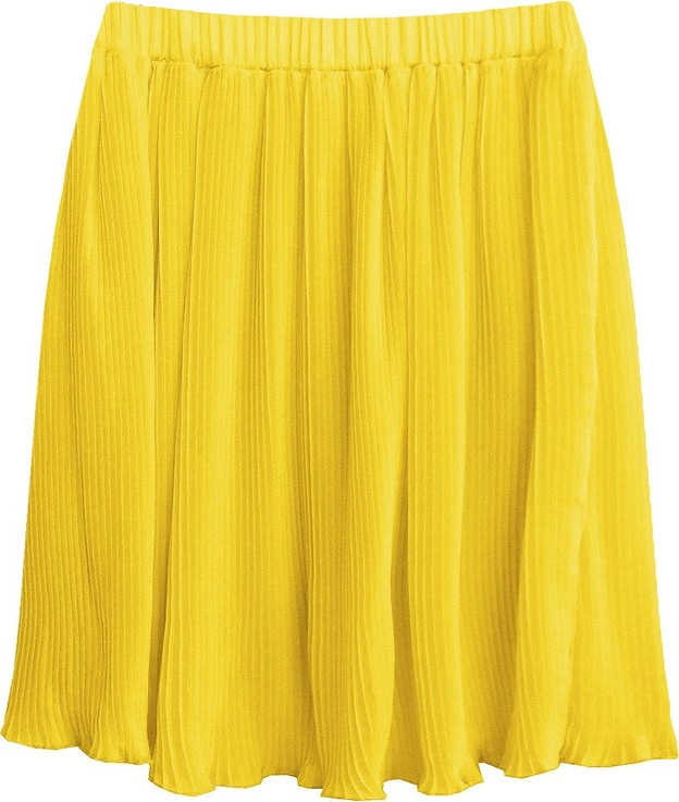 PLISOWANA SPÓDNICA MINI ŻÓŁTA (9229)