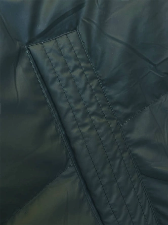 Bezrękawnik damski z kapturem ciemny zielony (B8212-10)