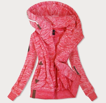 DAMSKA BLUZA Z KAPTUREM RÓŻOWY MELANŻ (1926)