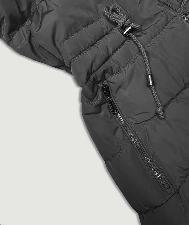 Przejściowa dwustronna kurtka damska J Style czarno-szara (16M9159-392)