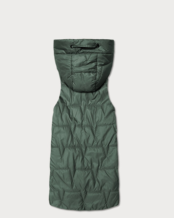 Cienki bezrękawnik z kontrastowym wykończeniem Goodlookin khaki (B8583-11)