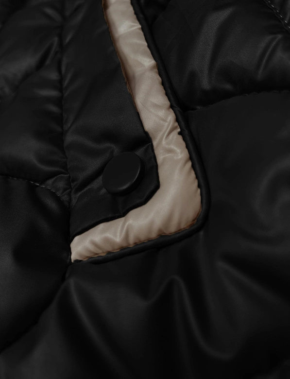 Bezrękawnik damski z ozdobnym pikowaniem S'West czarny (B8338-1)