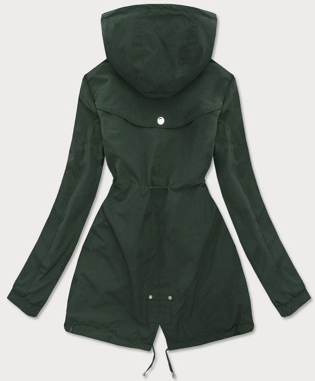 DWUSTRONNA KURTKA PARKA DAMSKA KHAKI/KROPKI (W662BIG)