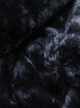 Błyszcząca kurtka zimowa na misiu granat (w673)