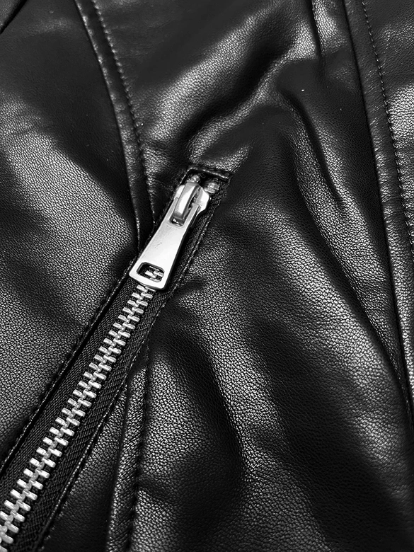 Ramoneska damska z ozdobnym pikowaniem J Style czarna (11Z8129)