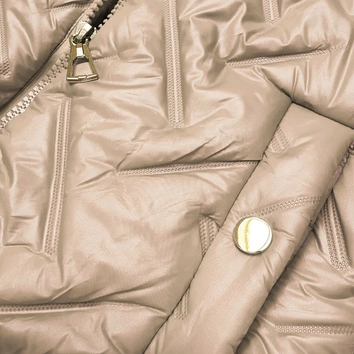 Damska kamizelka na futrze S'West brudnoróżowa (B8252-51051)